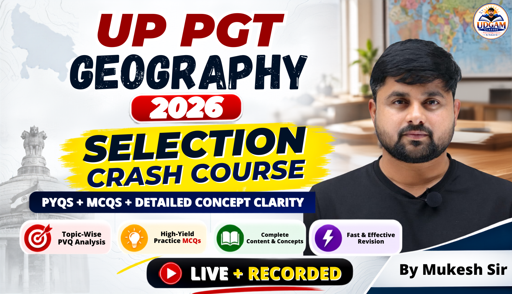 UP PGT GEOGRAPHY 2026  SELECTION CRASH COURSE