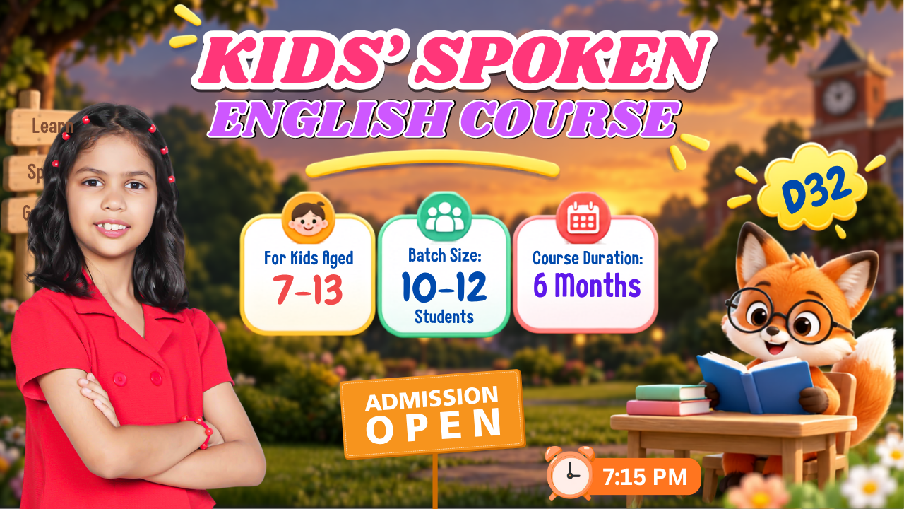 Kids English Mastery ~ (D32: Age 8-12) ~ 6-Month Program