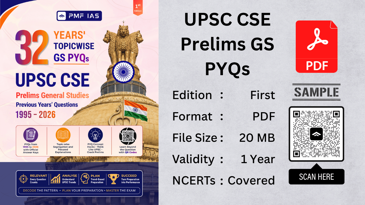 32 Years' Topic-wise Solved UPSC CSE Prelims GS PYQs [PDF] for UPSC, State PCS & Other Competitive Exams