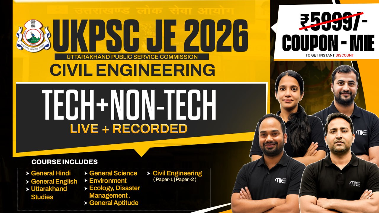 UKPSC JE 2026 Civil Engineering Complete Course