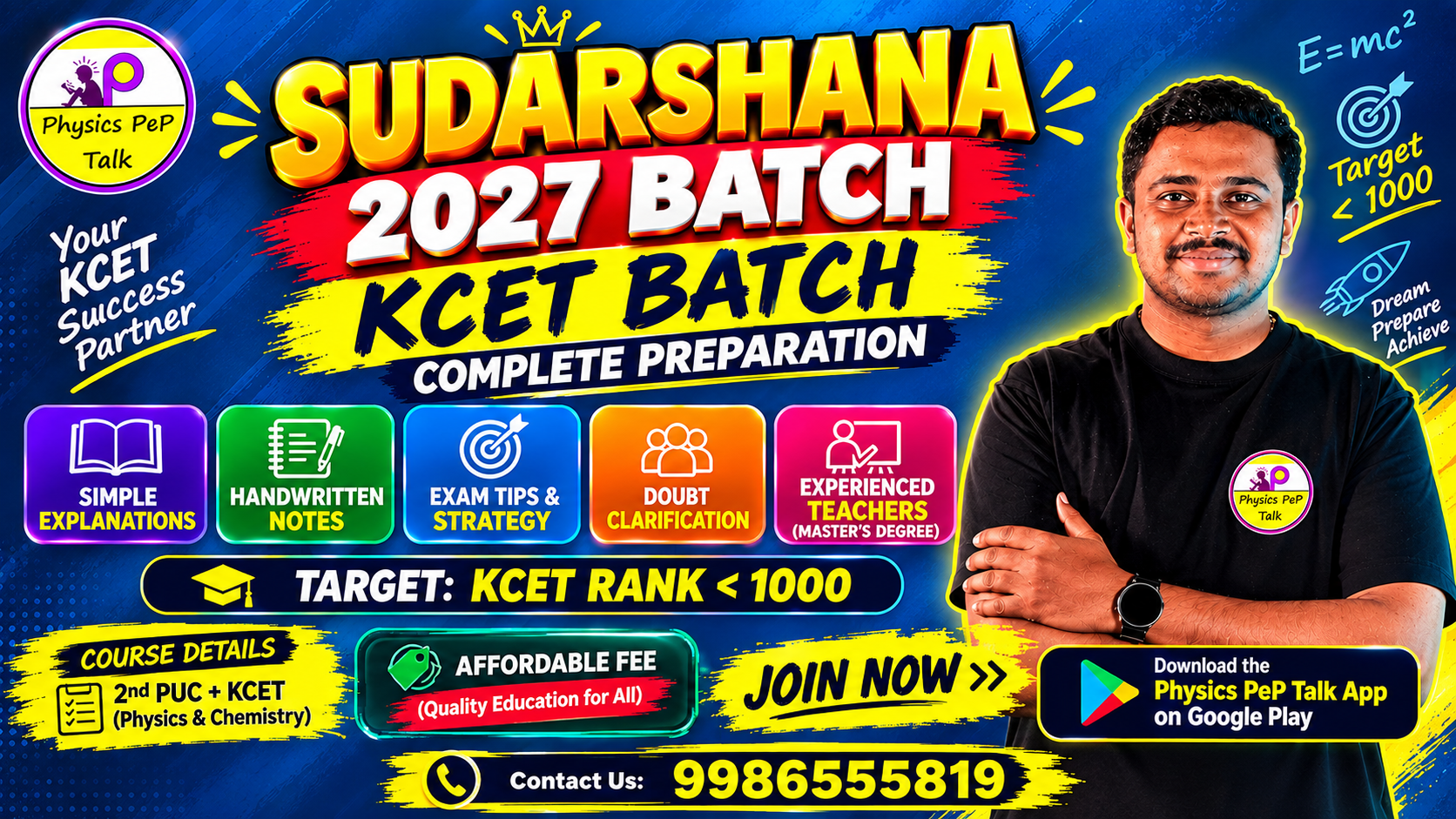 Sudarshana 2027 (II PUC Boards + KCET)