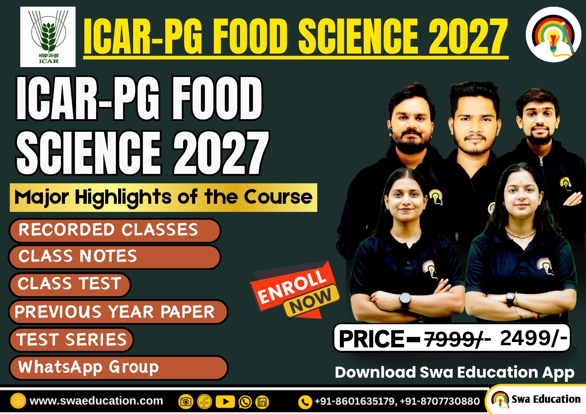 ICAR AIEEA (PG) FOOD SCIENCE BATCH 2027