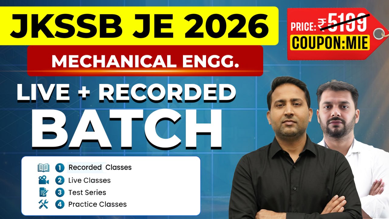JKSSB JE 2026 (Live + Rec) Course