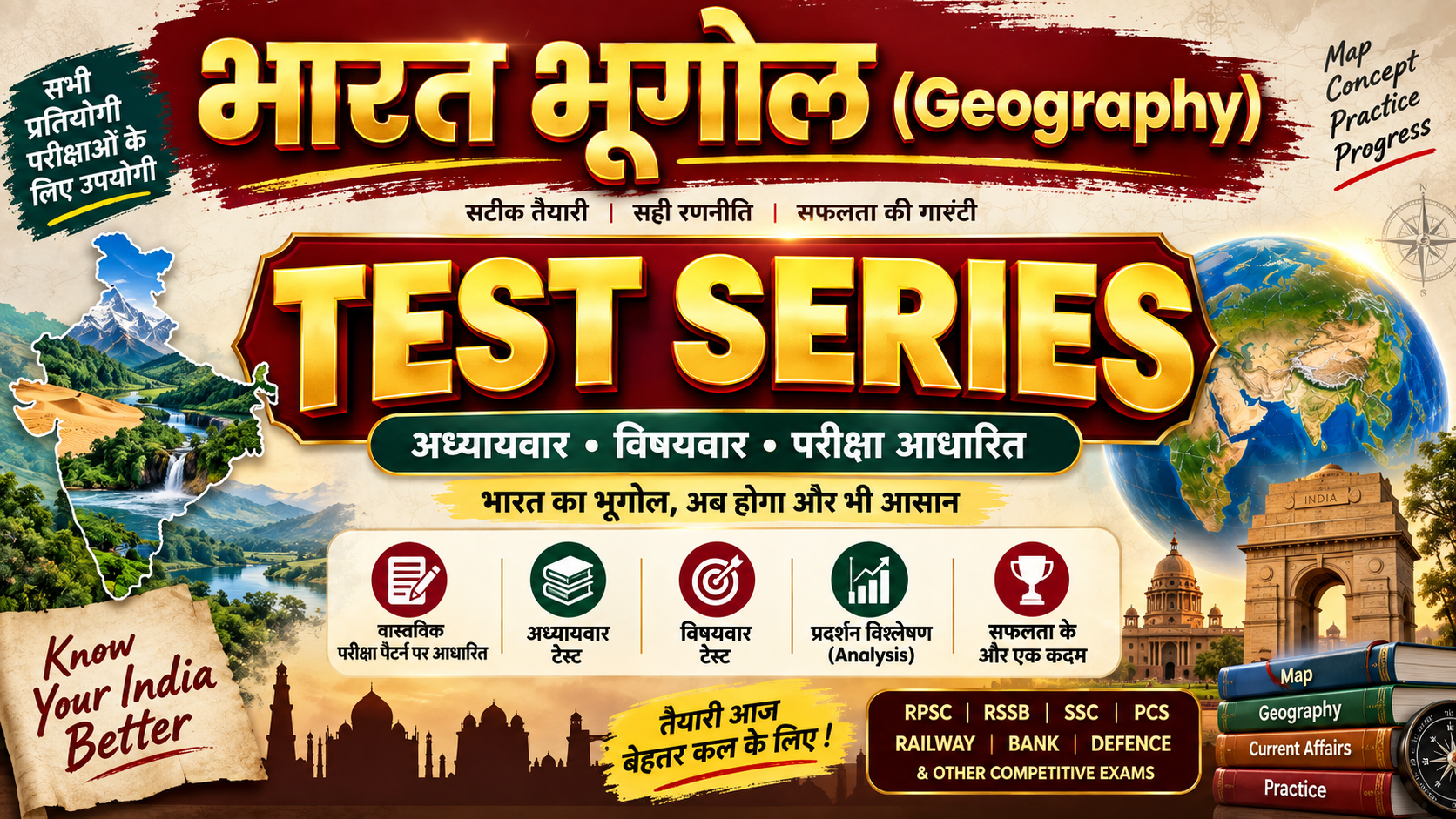 भारत भूगोल (Geography) Test Series