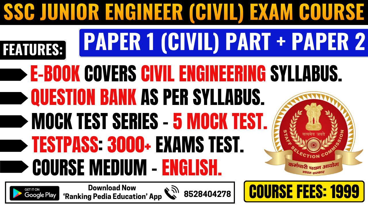 SSC Junior Engineer (Civil) Exam Complete Course