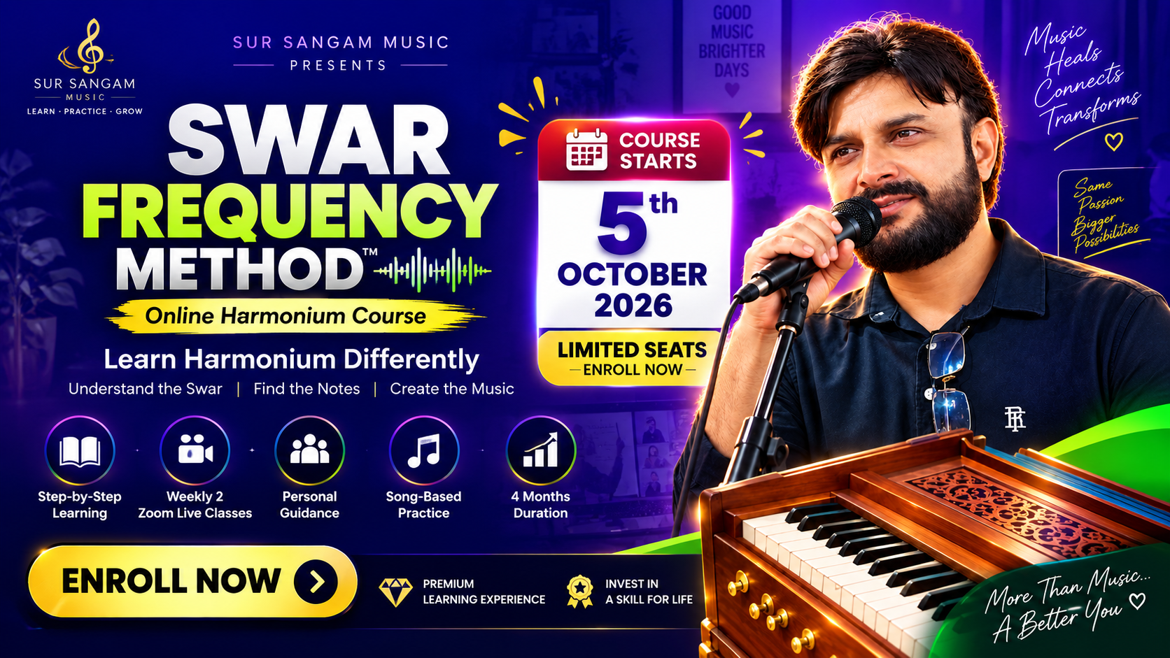 Swar Frequency Method™ – Online Harmonium Learning Course