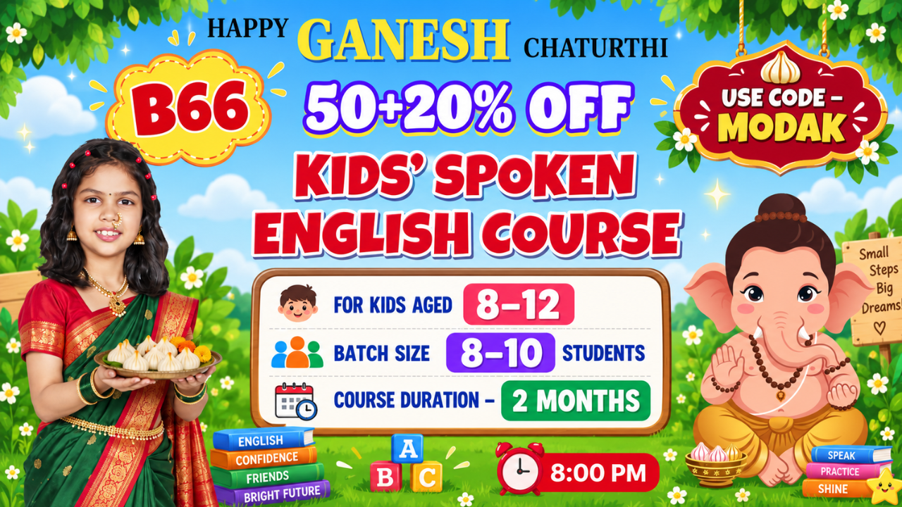 Kids English Pro ~ (B66 = 8-12 Year) 8:00 PM