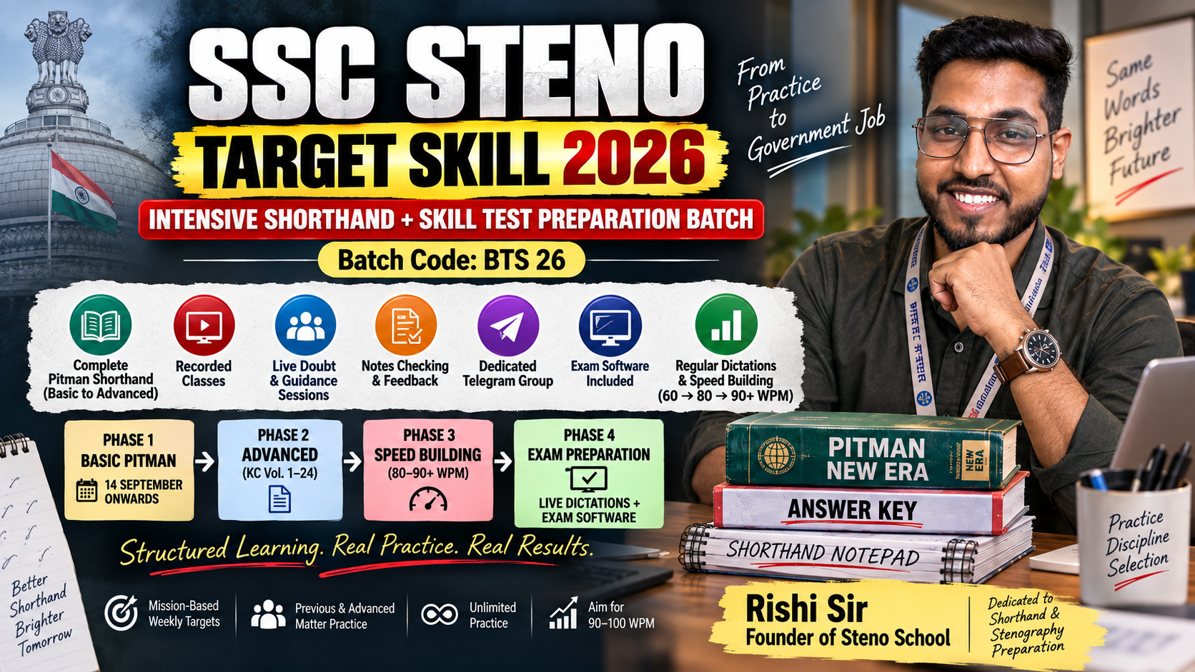 BASIC to ADVANCE TARGET Batch | SSC Steno 2026