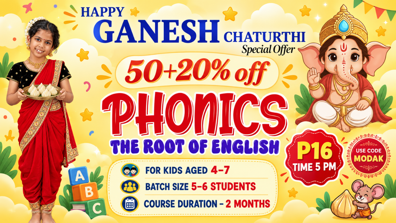 2-Month Phonetics Course on Zoom (P16 = 4-7 Year)
