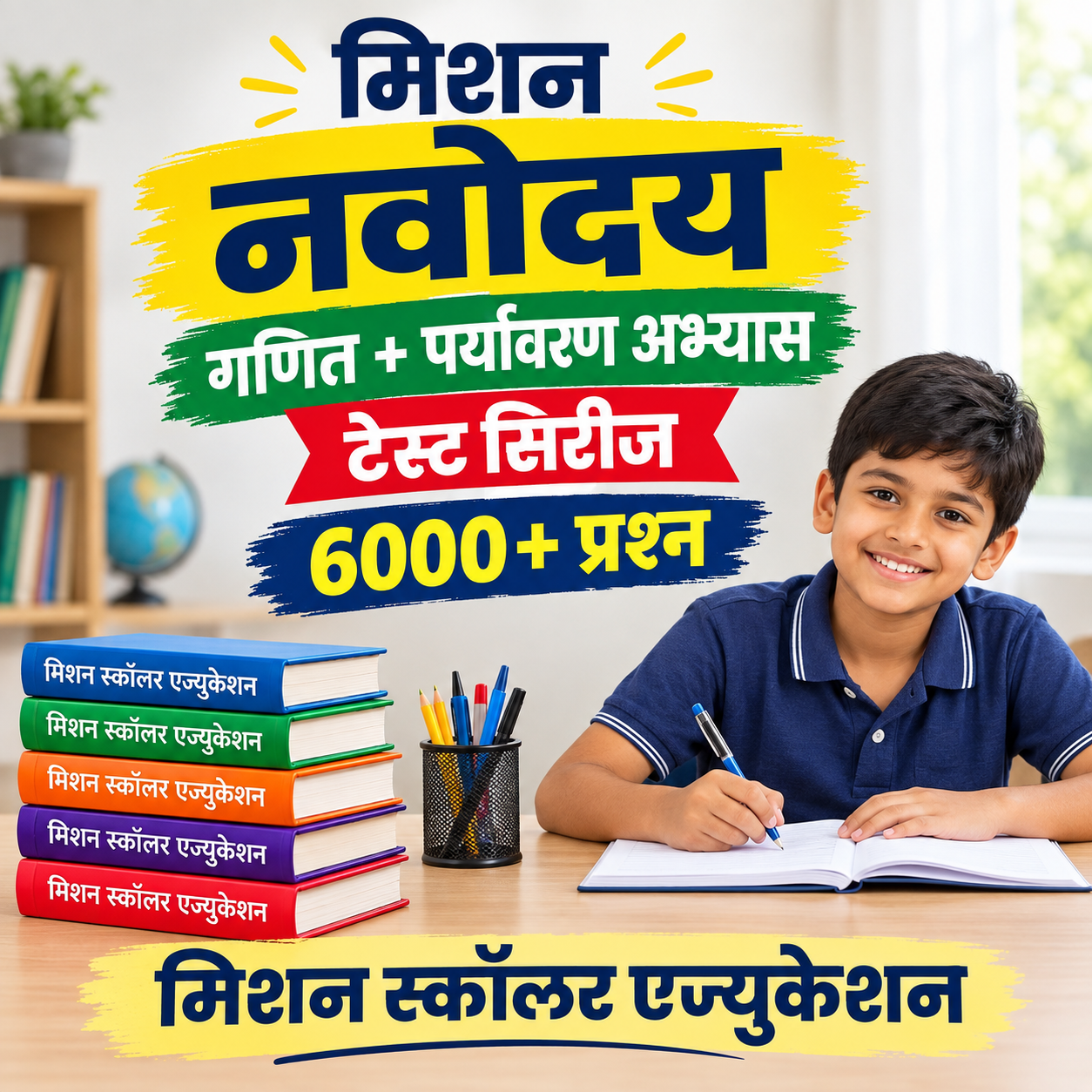 मिशन नवोदय गणित+पर्यावरण 6000+प्रश्न
