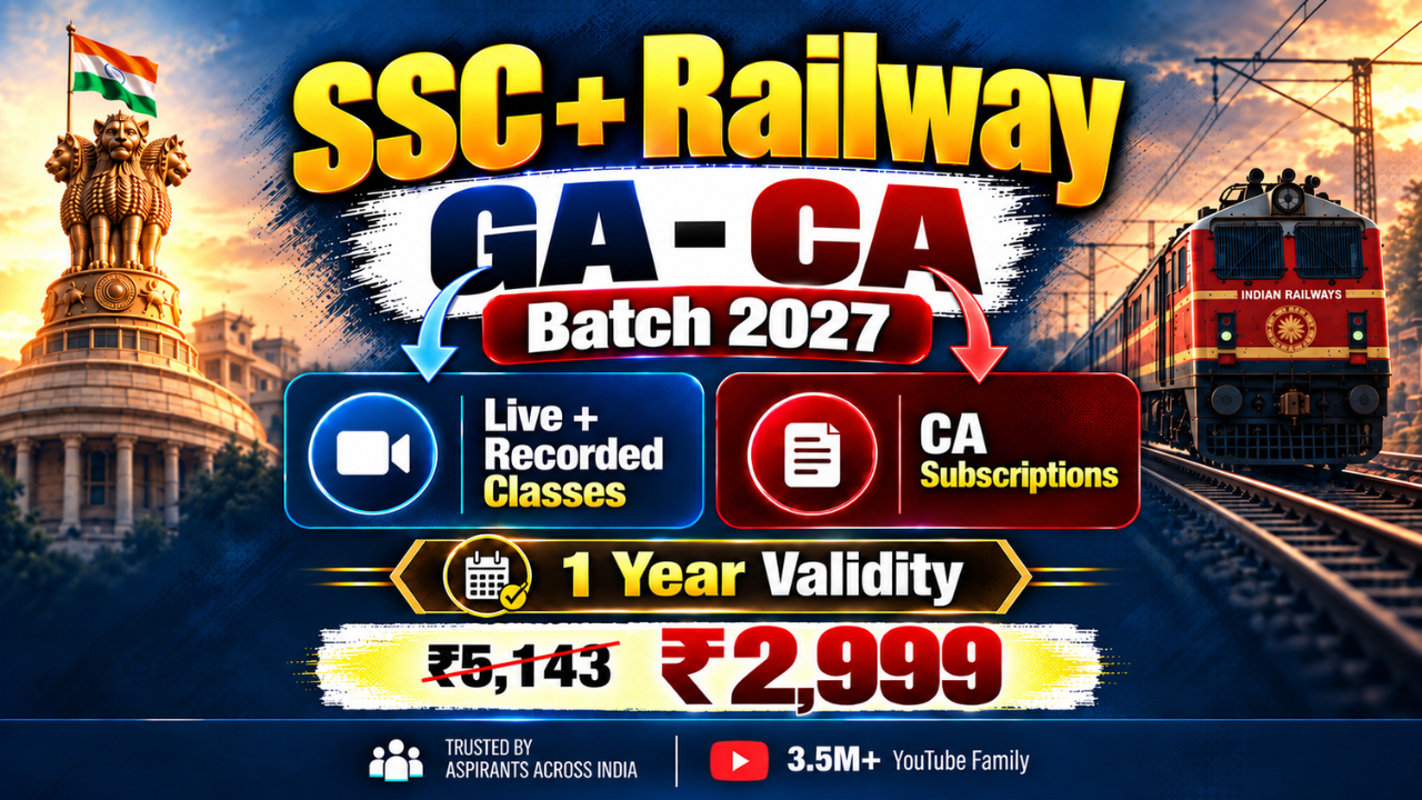 SSC + Railway GA - CA Batch 2027
