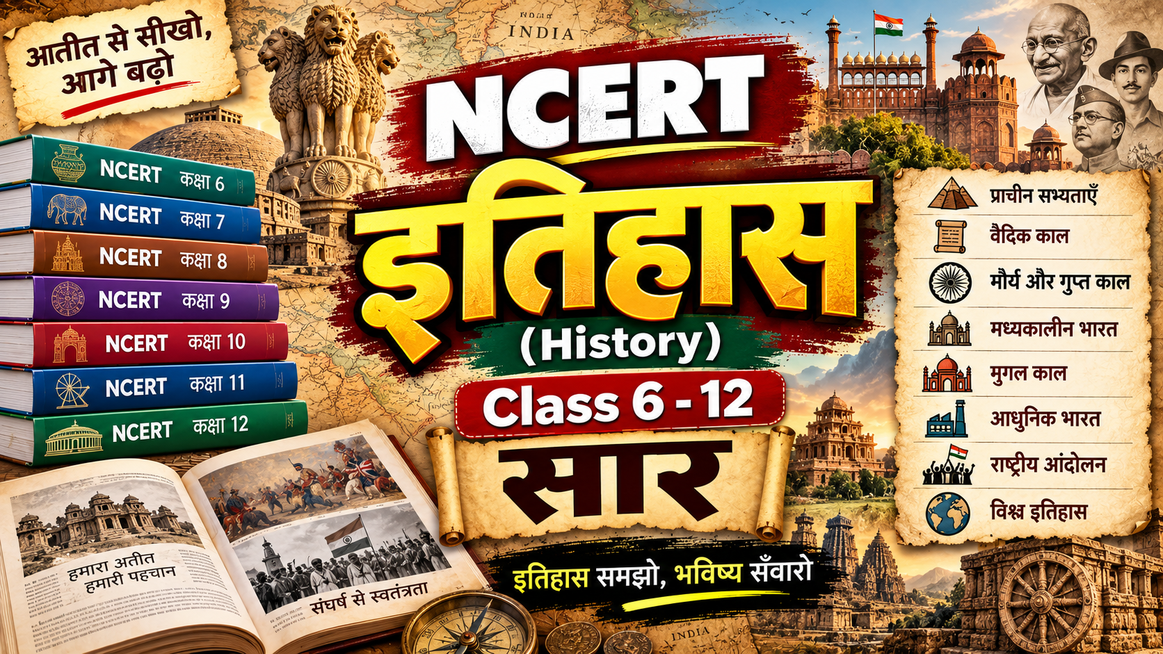 NCERT इतिहास (History) Class 6-12 सार