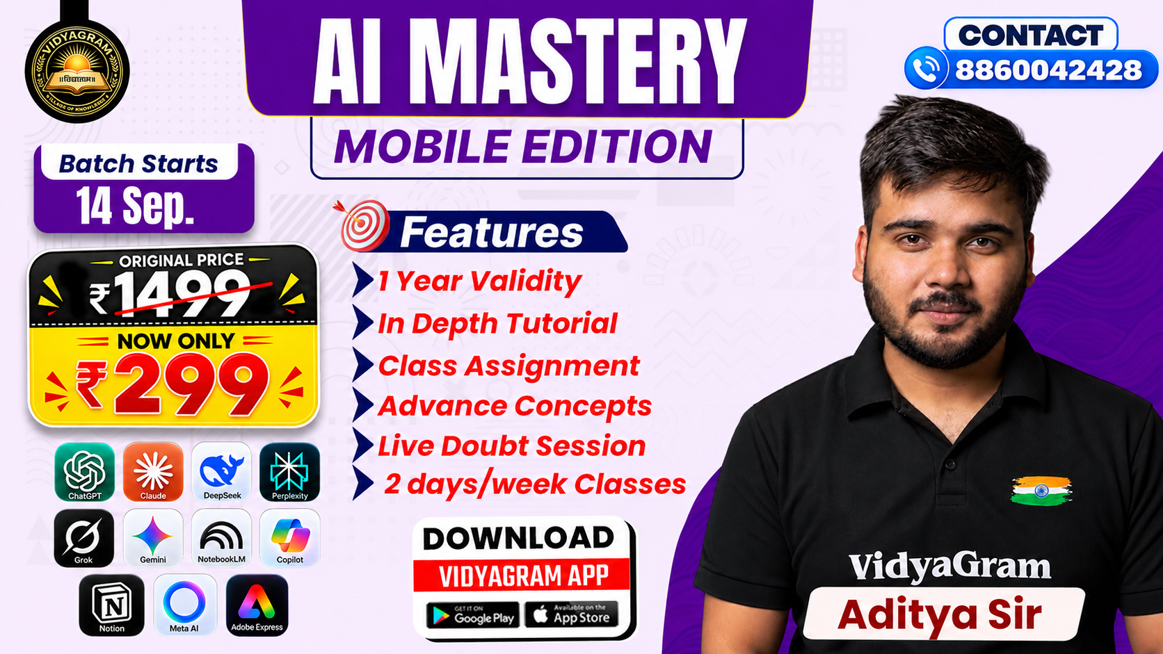 AI Mastery Mobile Edition Batch By Aditya Sir