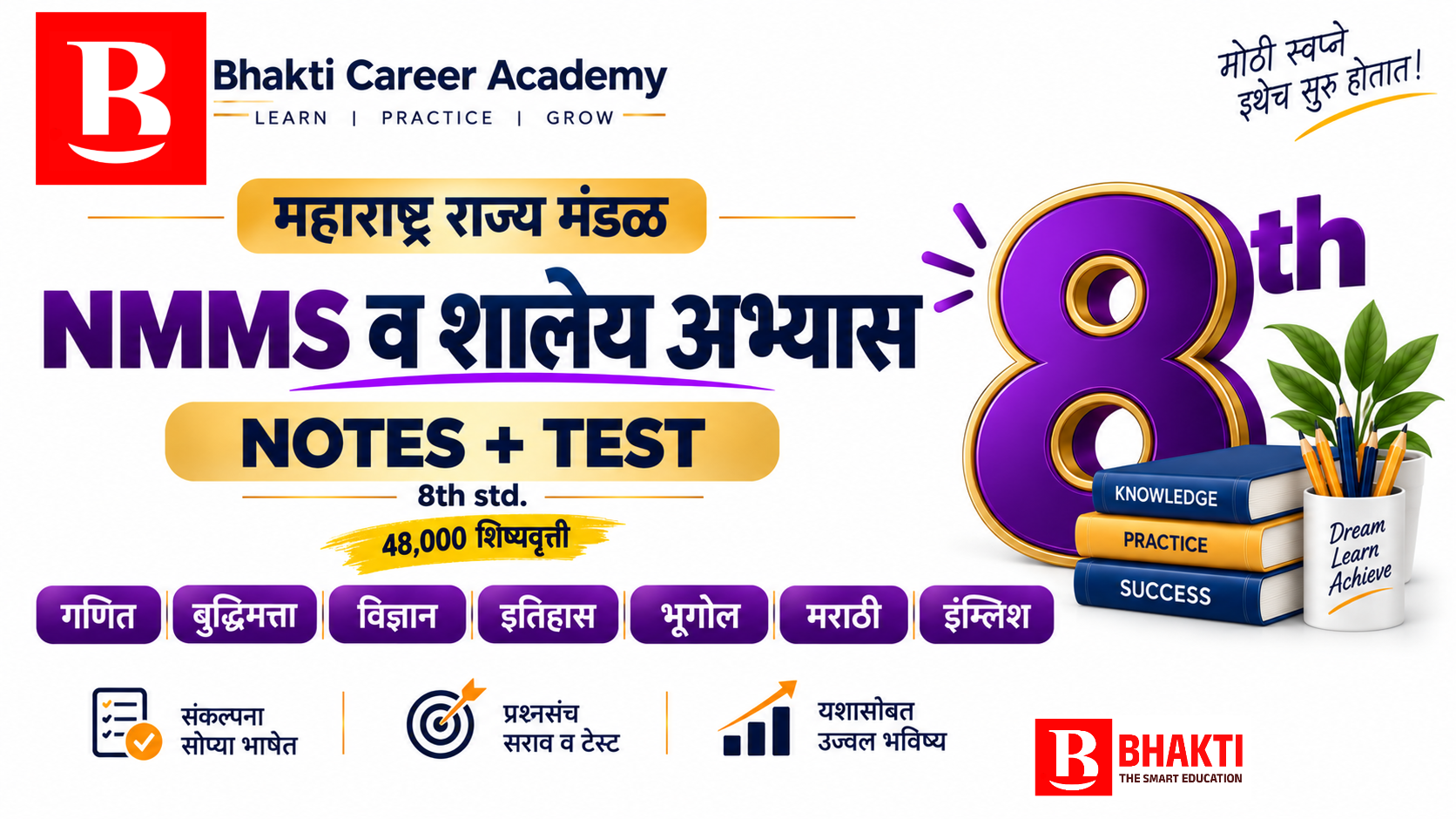 8 वी NMMS व  शालेय NOTES + TEST