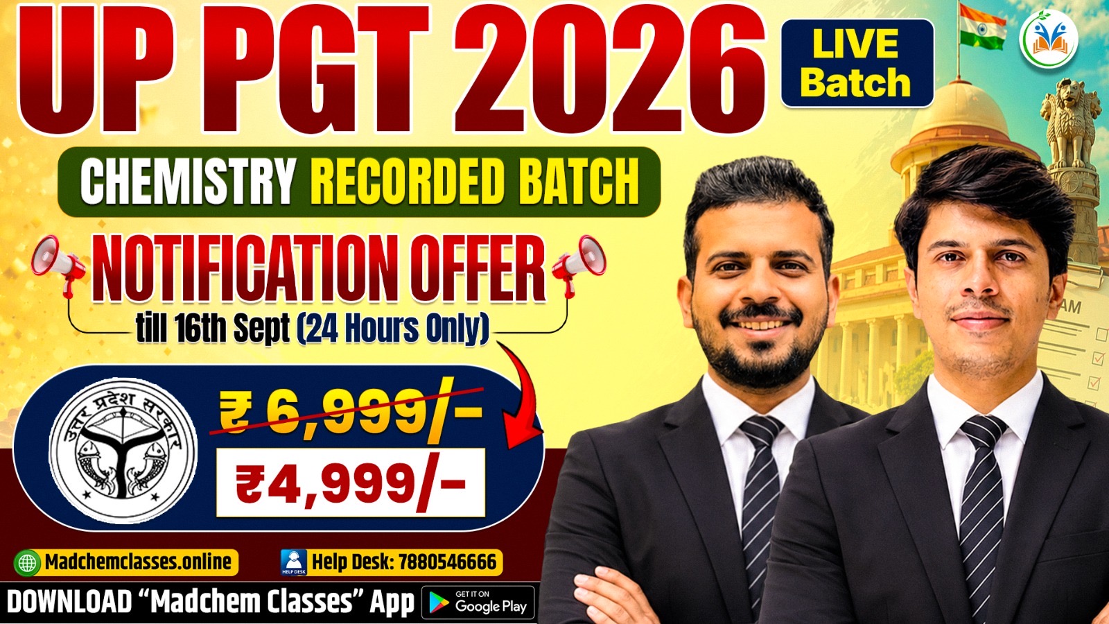 UP PGT Chemistry 2026 Live batch 