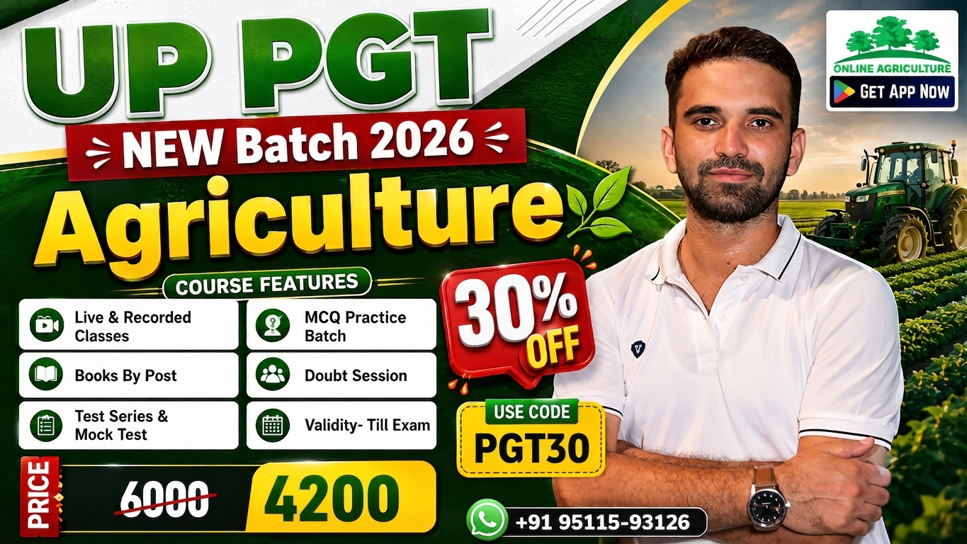 UP PGT NEW Batch 2026 (Agriculture) with Book