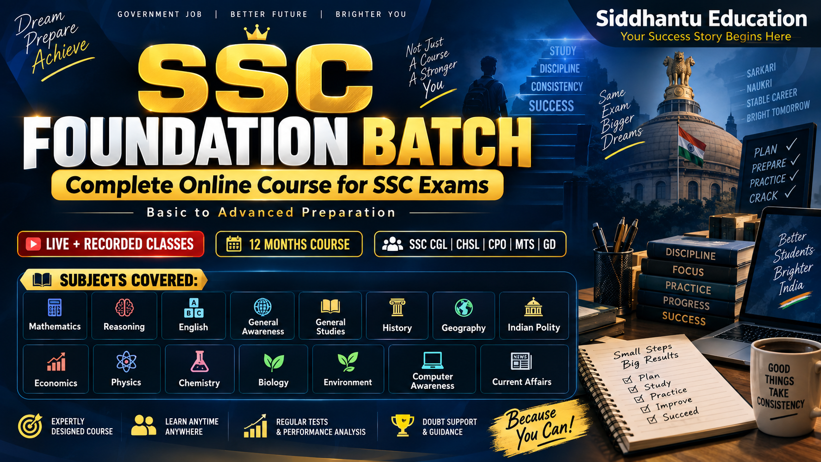 SSC Foundation Batch – Complete Online Course for SSC Exams