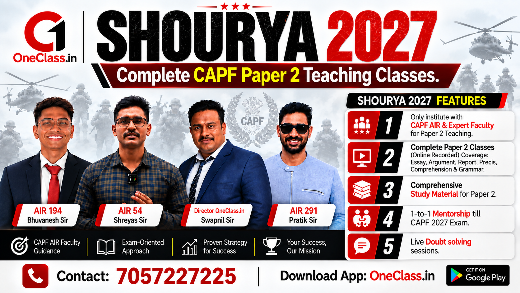 SHOURYA 2027: CAPF Paper 2 Lectures Course