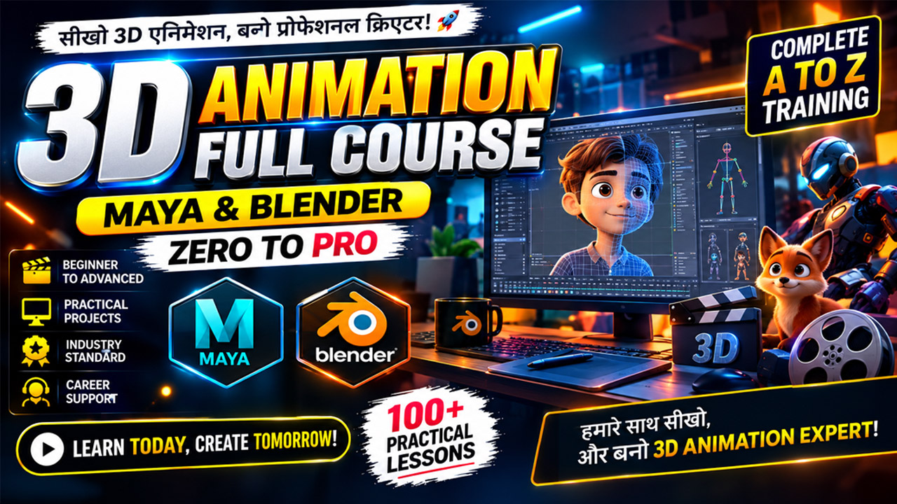 3d Animation Full Course In Blander Softwre