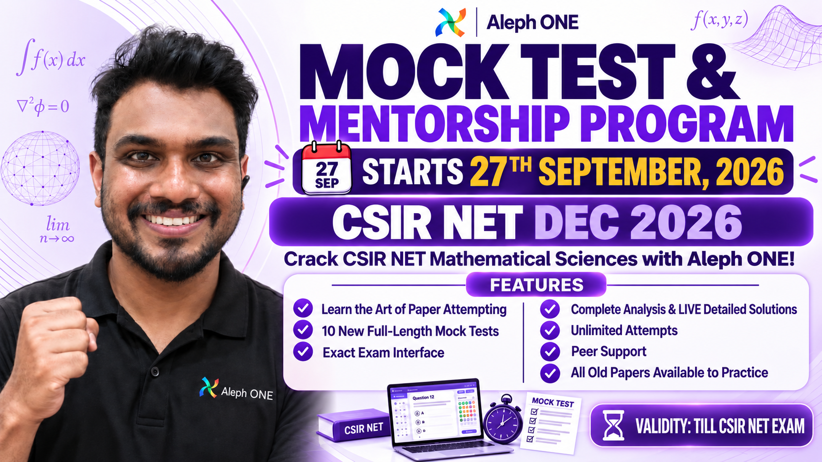 CSIR NET Dec 2026 - Mock Test Series and Mentorship Program