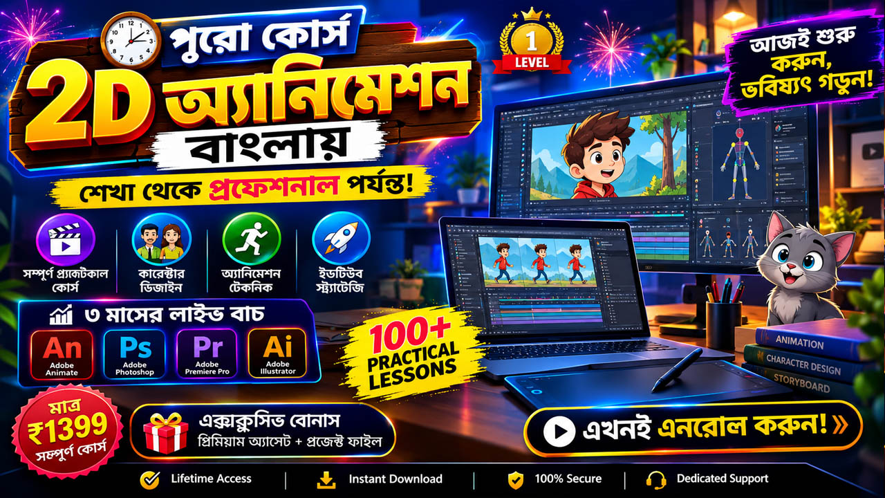 2d Animation Full Course In Bengali