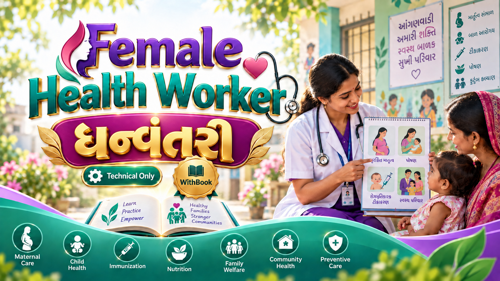 Female Health Worker ધન્વંતરી Batch (WithBook)