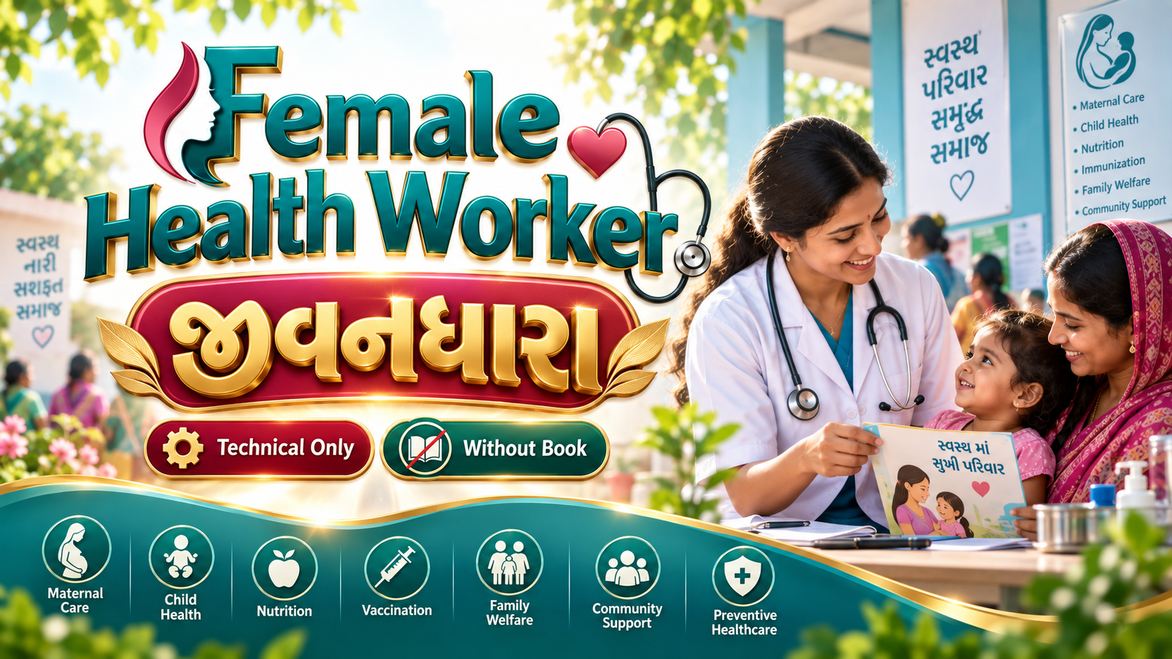 Female Health Worker Technical Only જીવનધારા Batch (Without Book)