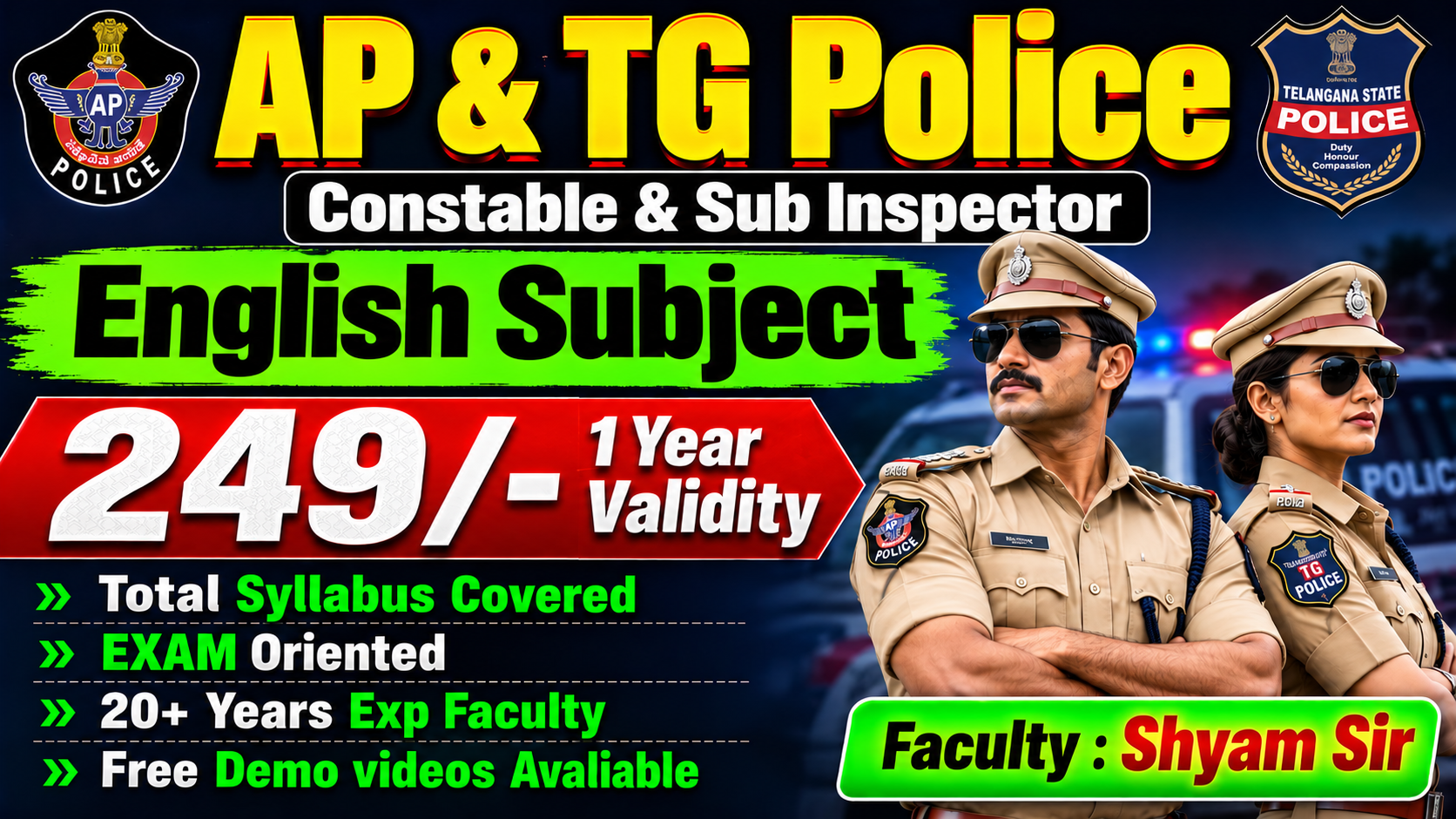 ENGLISH Course for (AP & TG) POLICE 