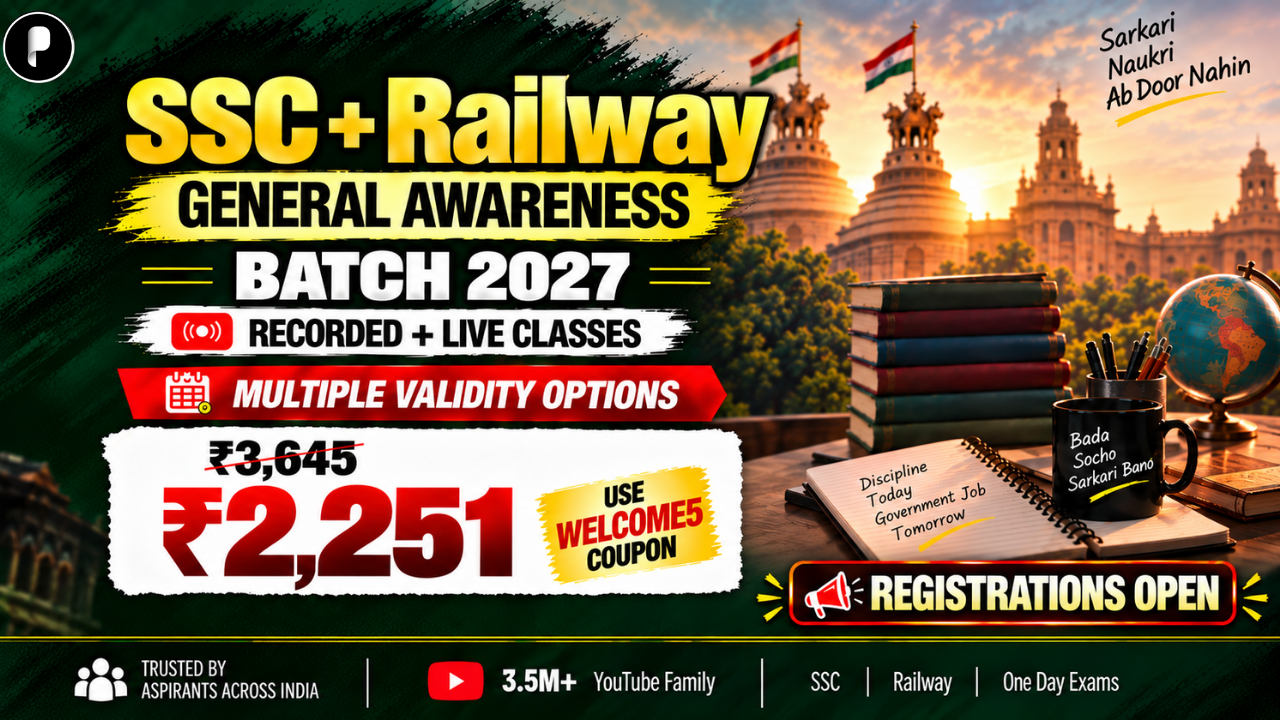 SSC + Railway GENERAL AWARENESS Batch 2027