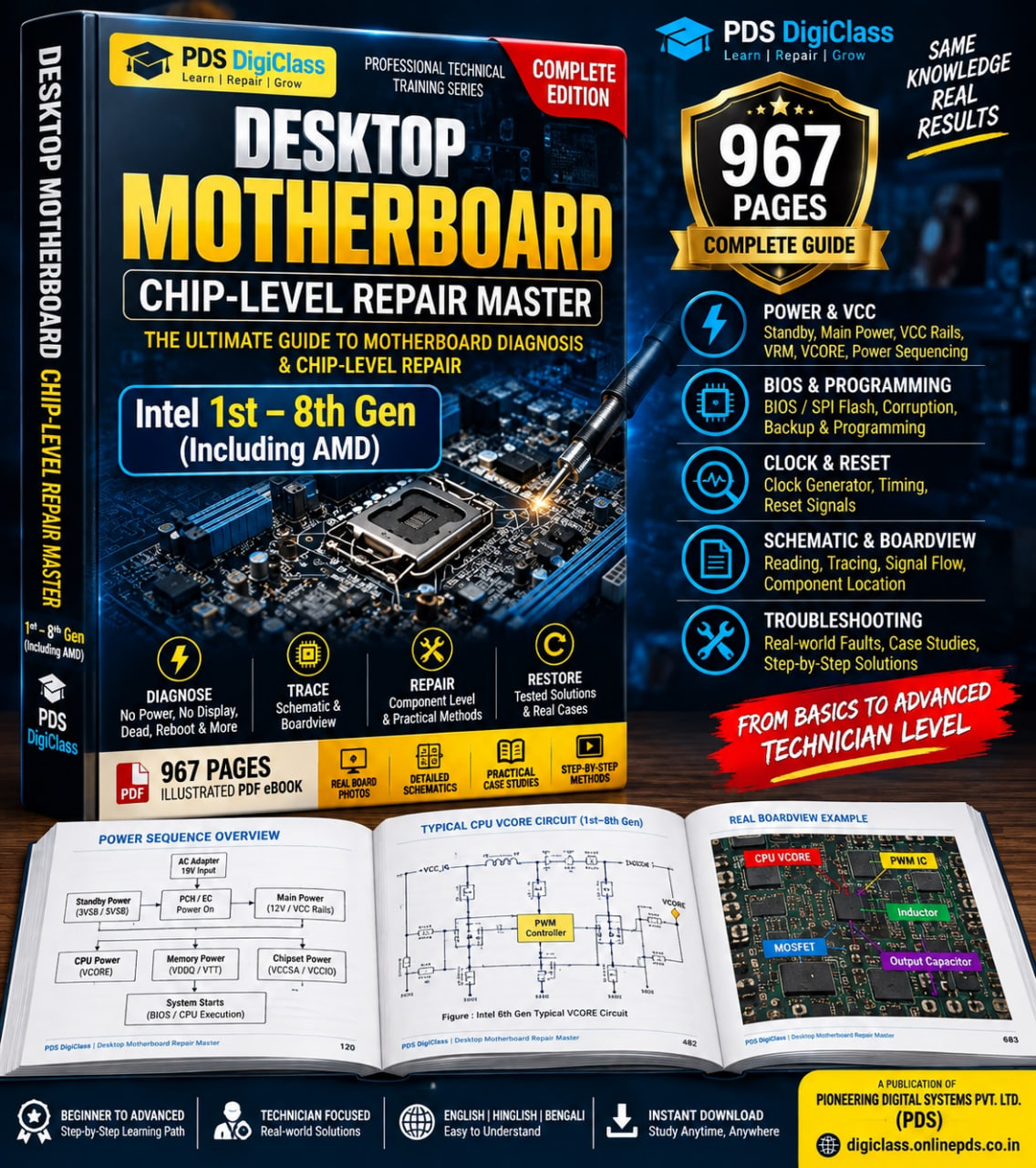 Desktop Motherboard Chip-Level Repair Master eBook – Complete Edition -English