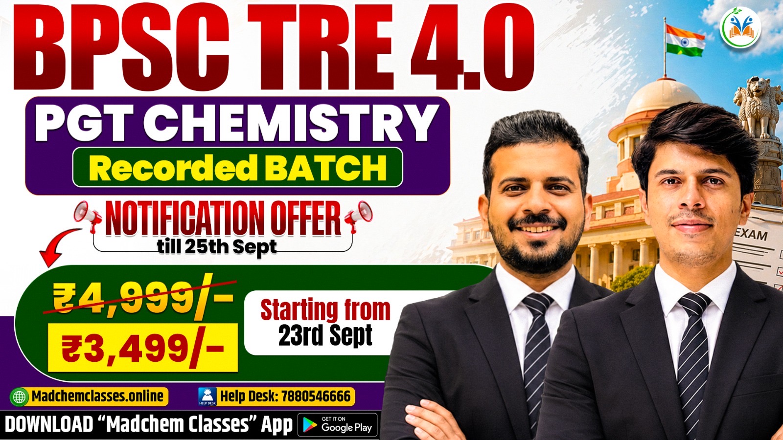 Bihar TRE 4.0 PGT (Chemistry + GS + Hindi) Recorded Batch 