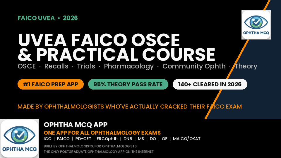 Uvea FAICO OSCE and Practical Course by OphthaMCQ App