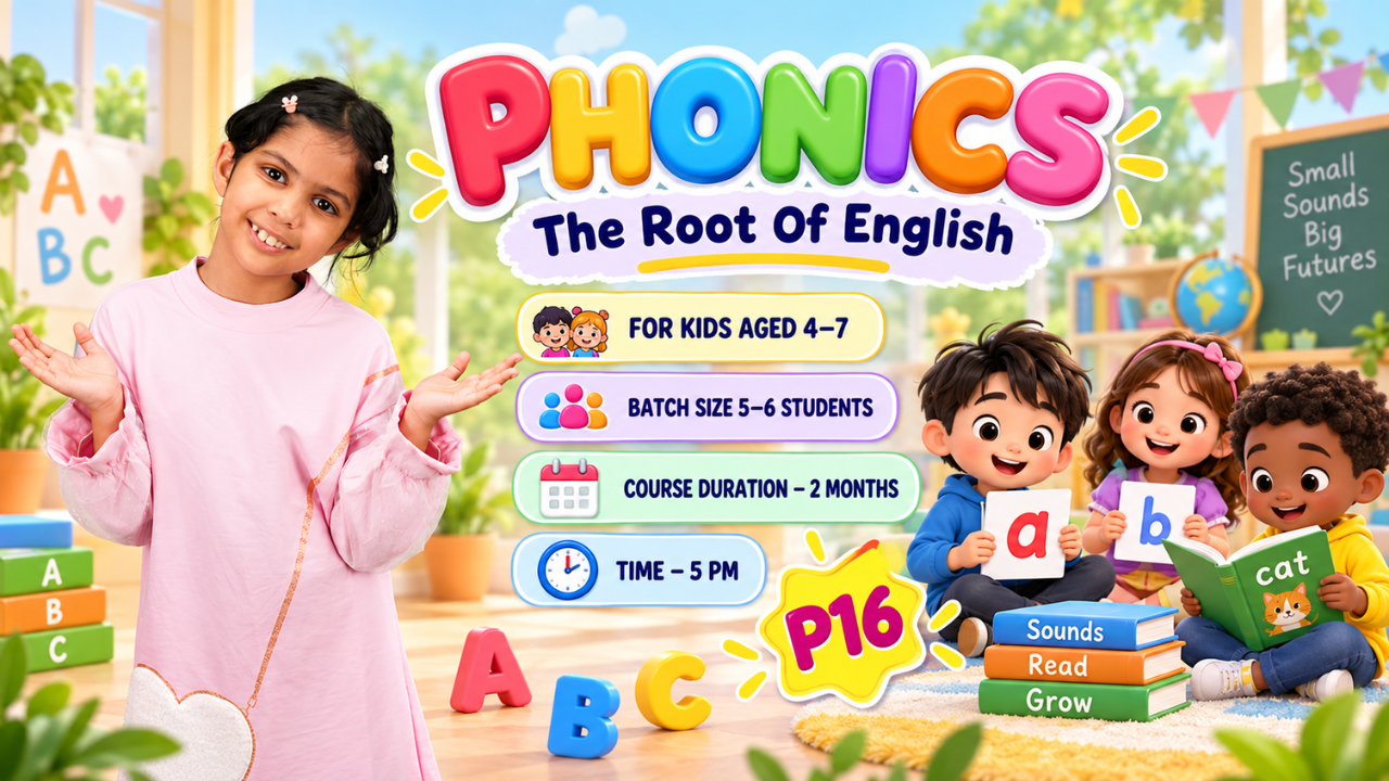  2-Month Phonetics Course on Zoom (P16 = 4-7 Year)