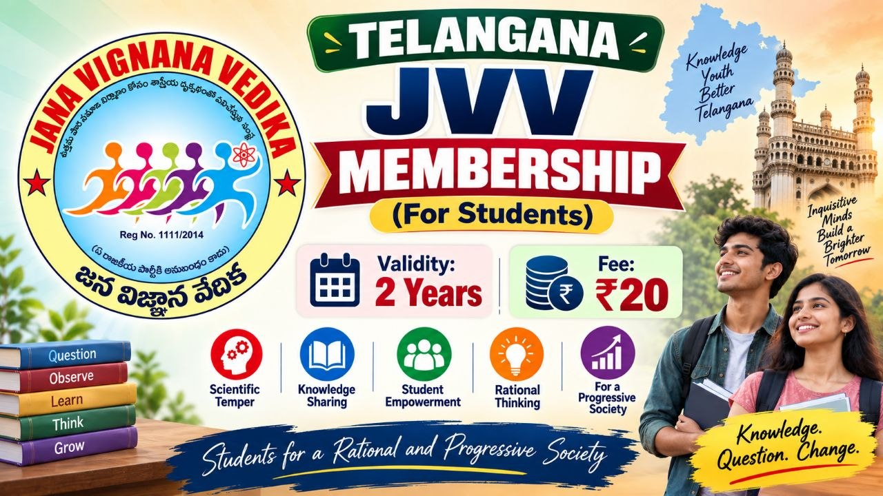 Telangana JVV Membership (For Students)