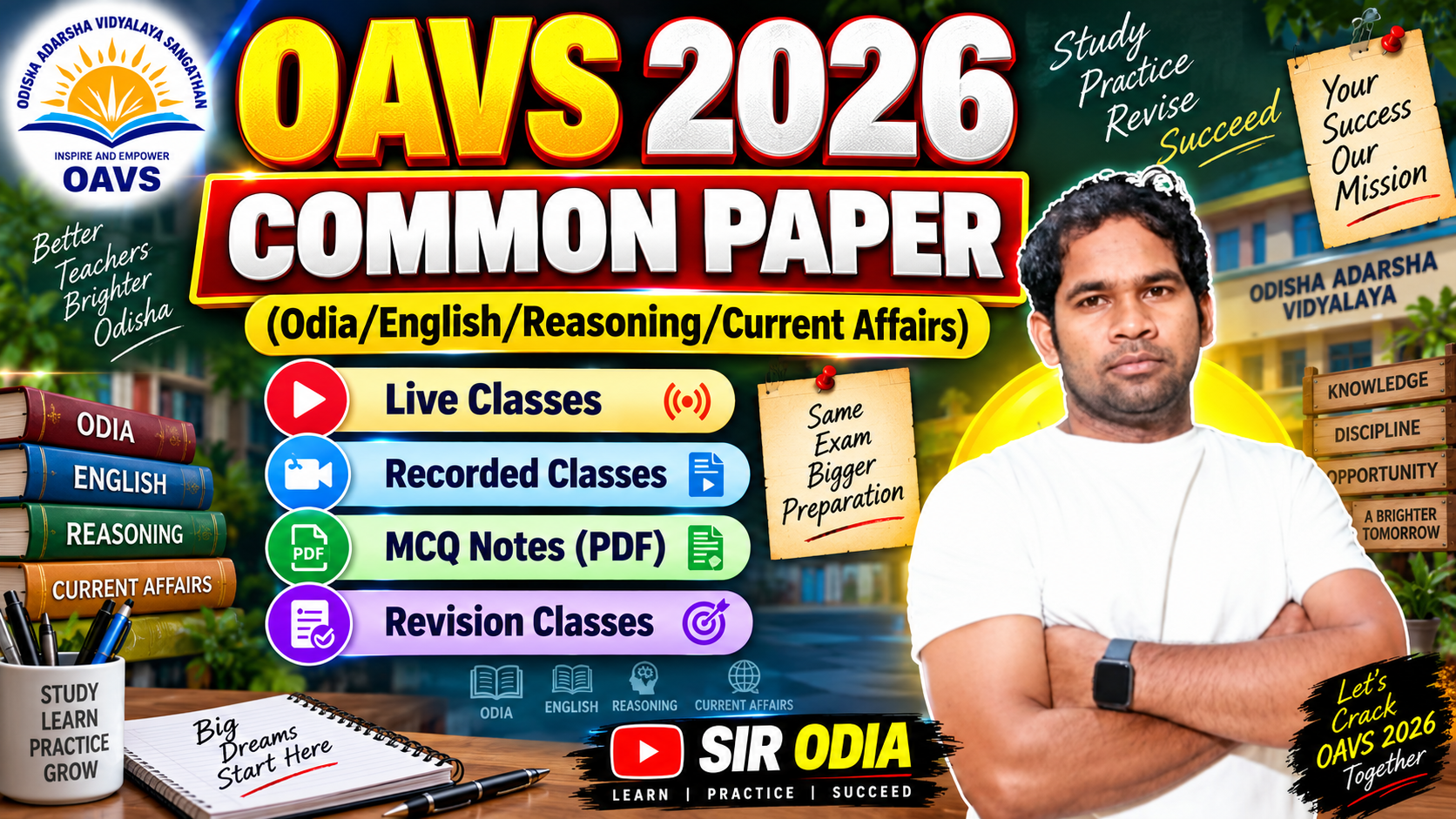 OAVS COMMON PAPER (TGT/PGT/Art Teacher)- 2026