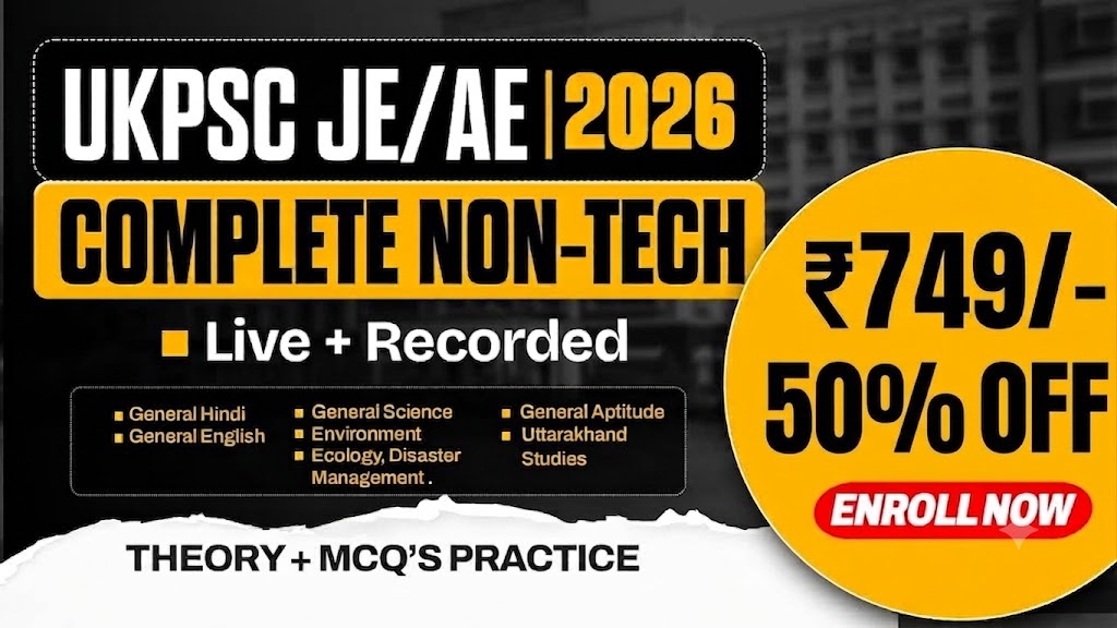 UKPSC JE/AE 2026 Complete Non-Tech