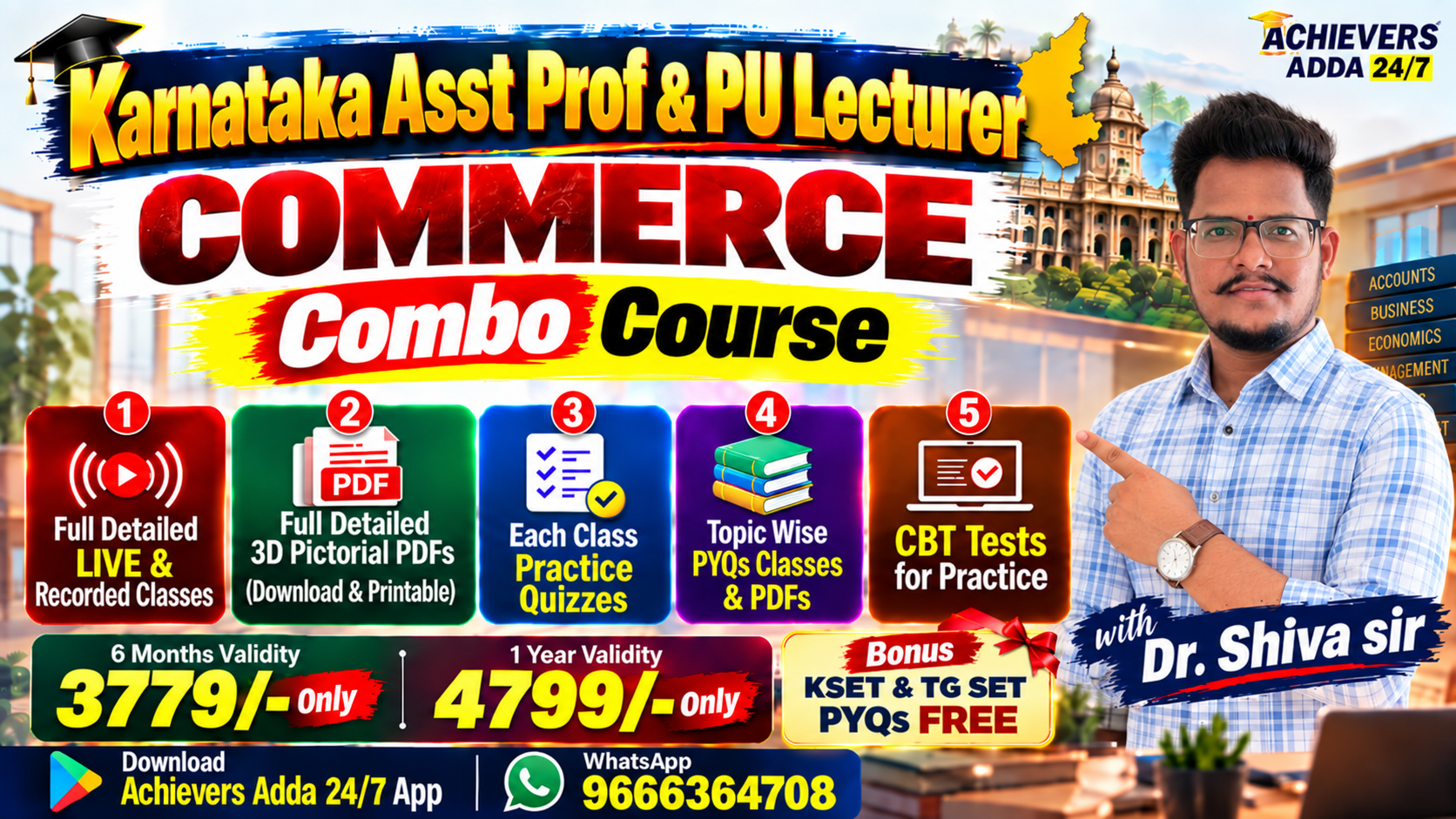 Karnataka Asst Prof, PU  - COMMERCE - Complete Course