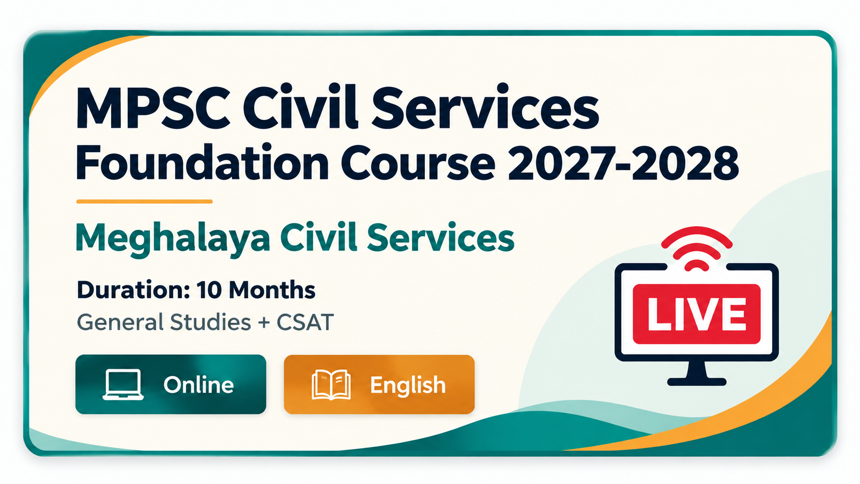 MPSC Civil Services Foundation Course 2027-2028