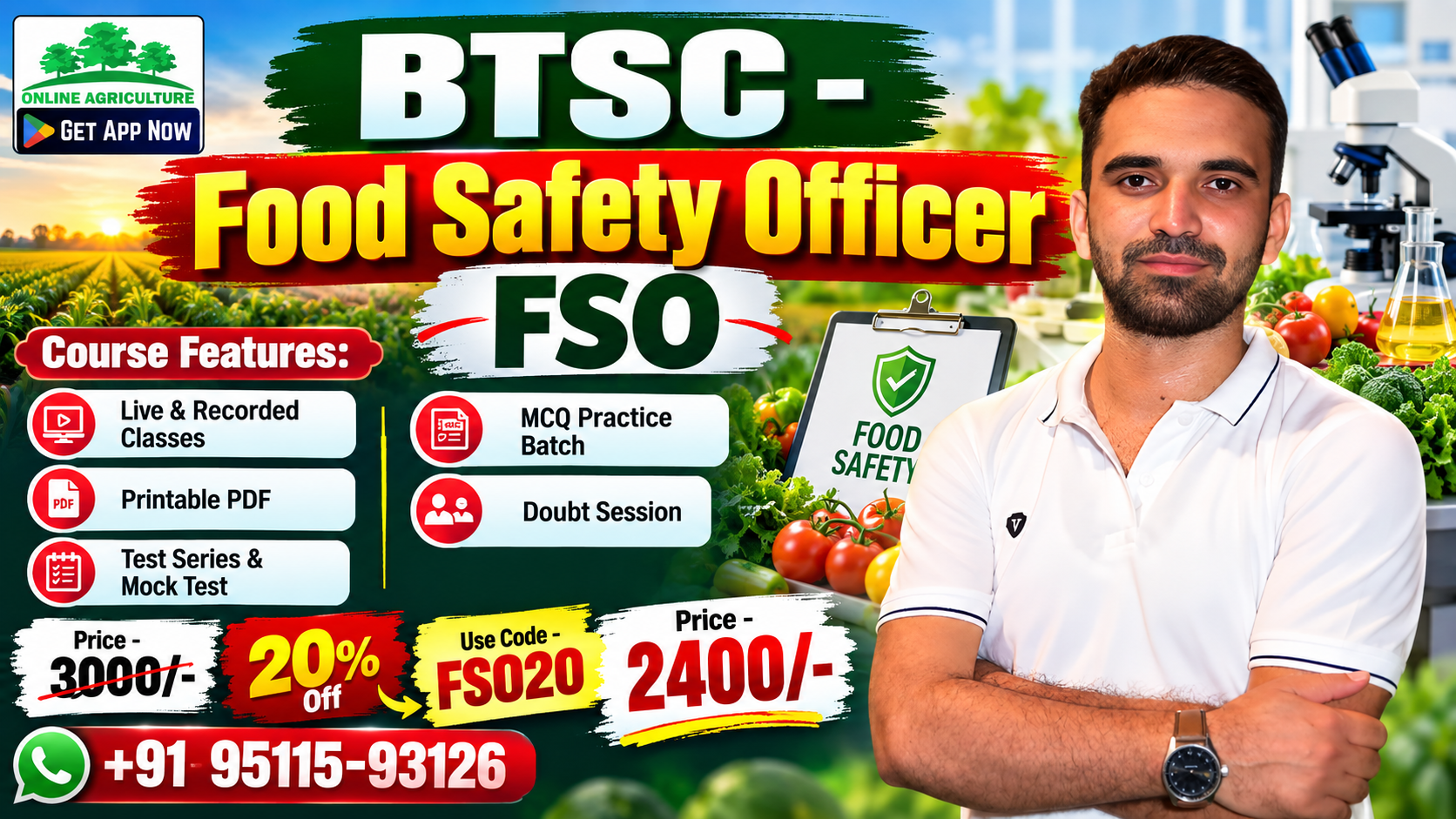 BTSC - Food Safety Officer (FSO) 2026