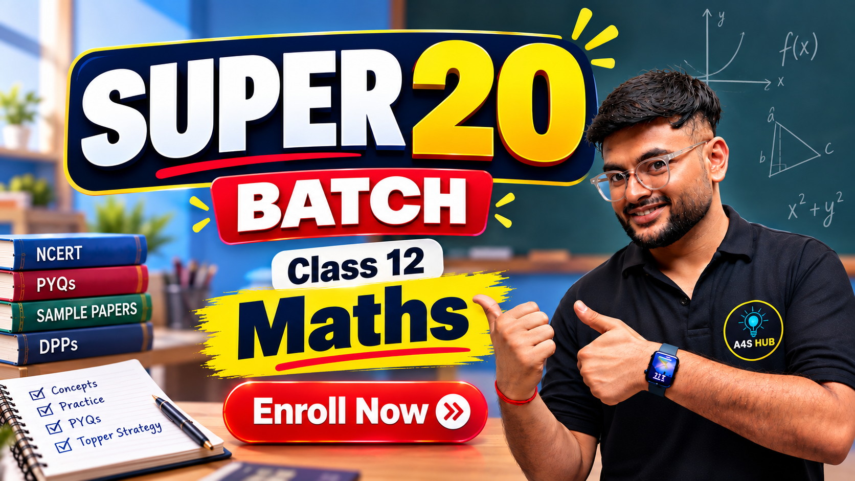 Super 20 Batch For Class 12 Maths