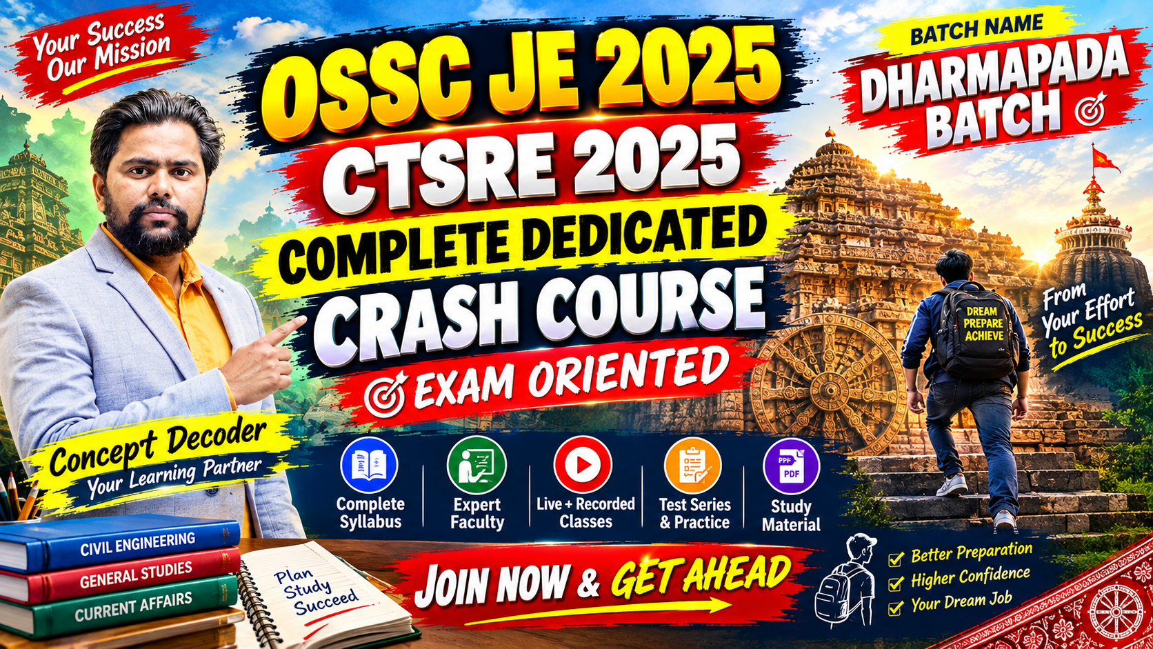 OSSC JE 2025 CRASH COURSE | DHARMAPADA BATCH 