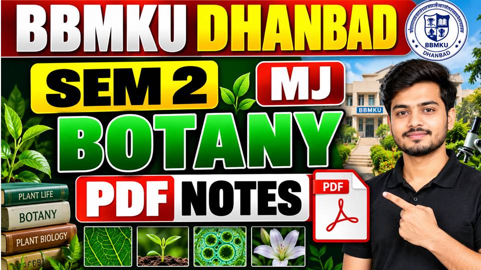 SEM 2 MJ BOTANY BBMKU DHANBAD PDF NOTES
