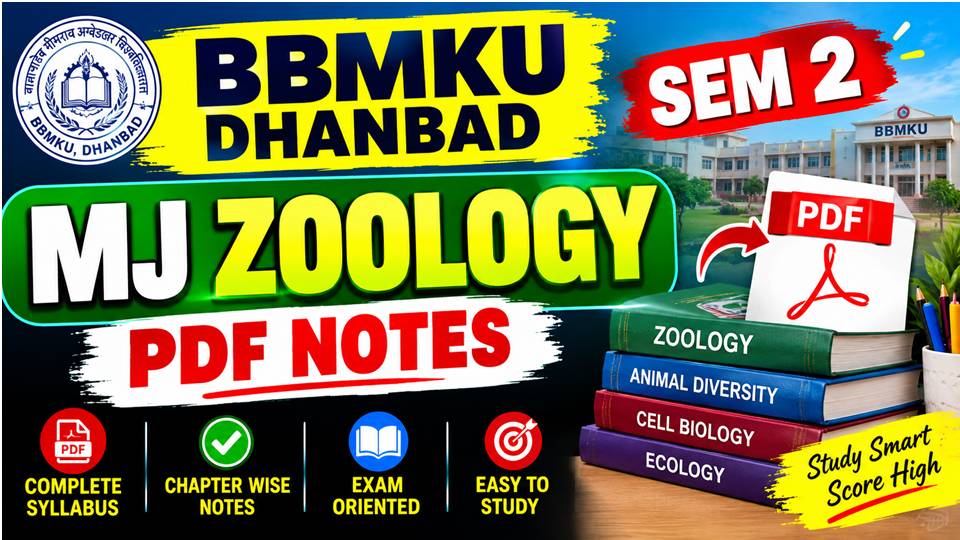 SEM 2 MJ ZOOLOGY BBMKU DHANBAD PDF NOTES