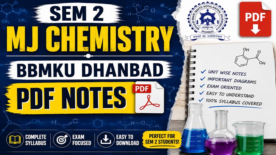 SEM 2 MJ CHEMISTRY BBMKU DHANBAD PDF NOTES