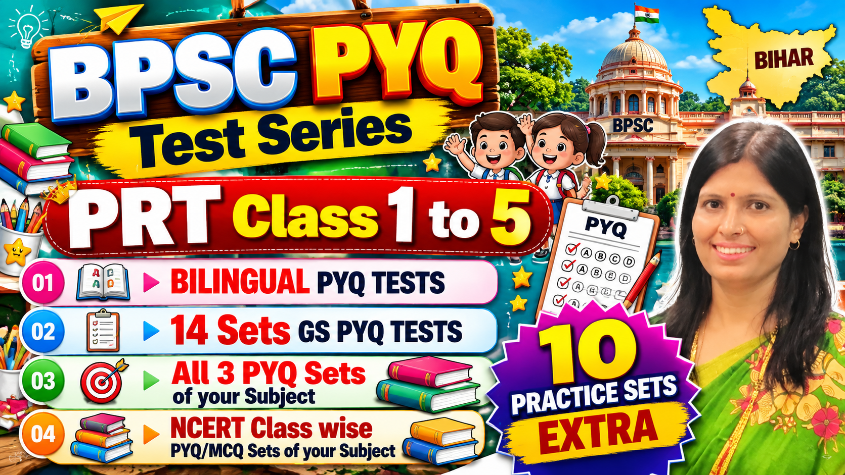 BPSC TRE PRT Class 1 to 5