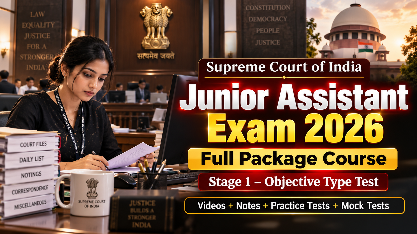 Supreme Court Junior Assistant Exam 2026 Full Package 
