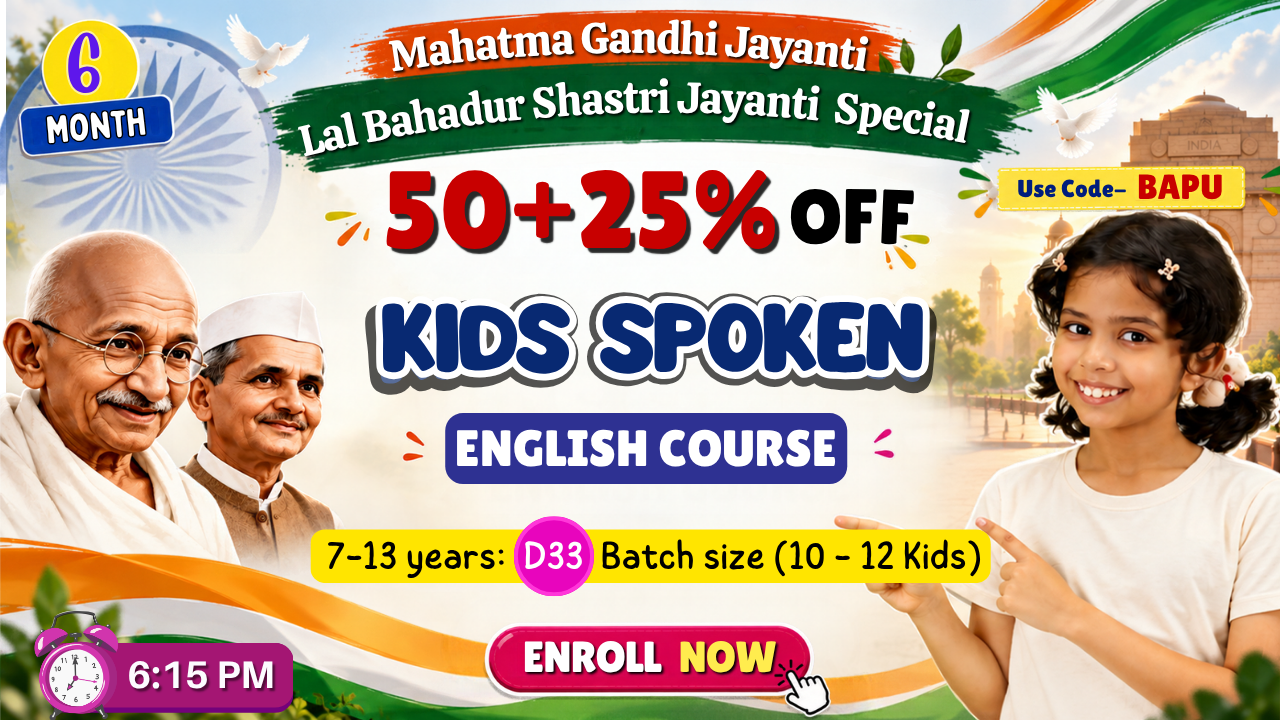 Kids English Mastery ~ (D33: Age 8-12) ~ 6-Month Program