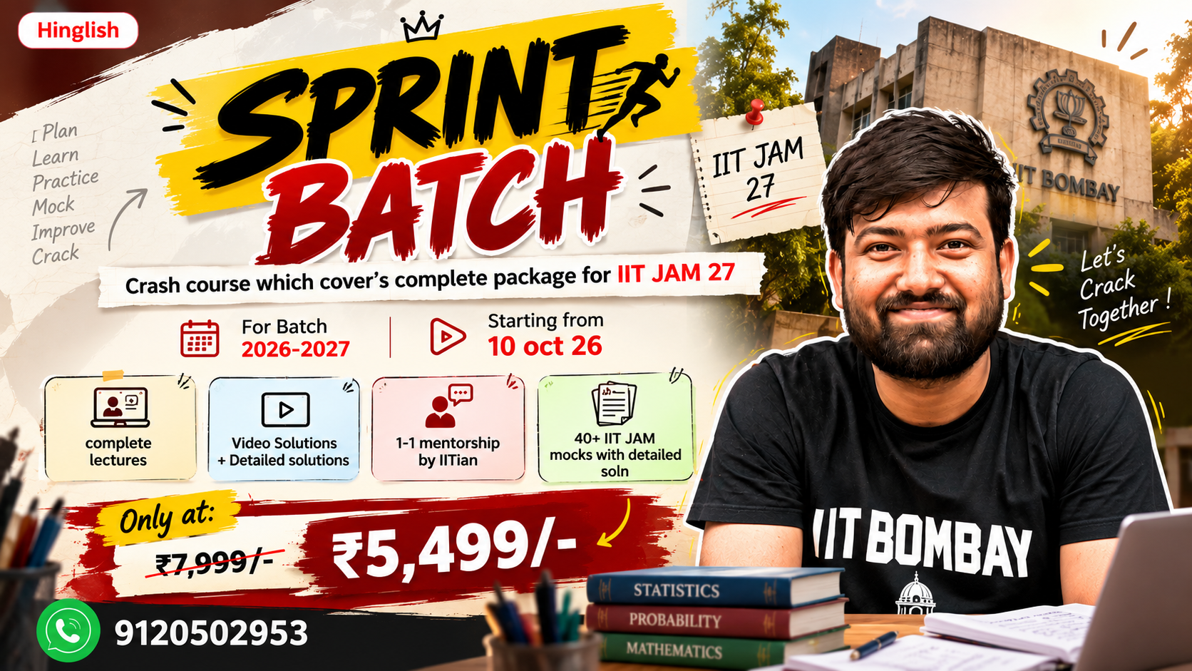 Sprint Batch for IIT JAM 27