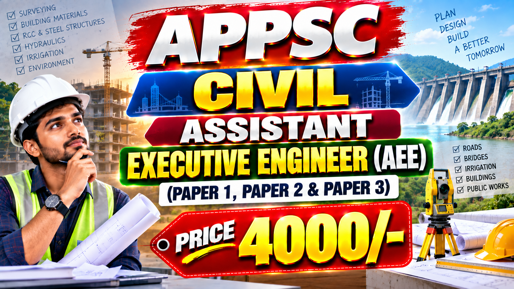 AP CIVIL ASSISTANT EXECUTIVE ENGINEER (PAPER 1, PAPER 2 & PAPER 3)