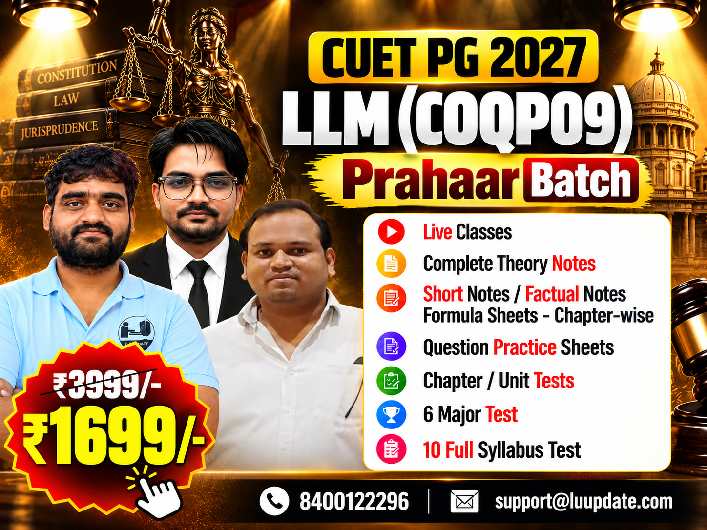 CUET PG 2027 LLM (COQP09) – Prahaar Batch 